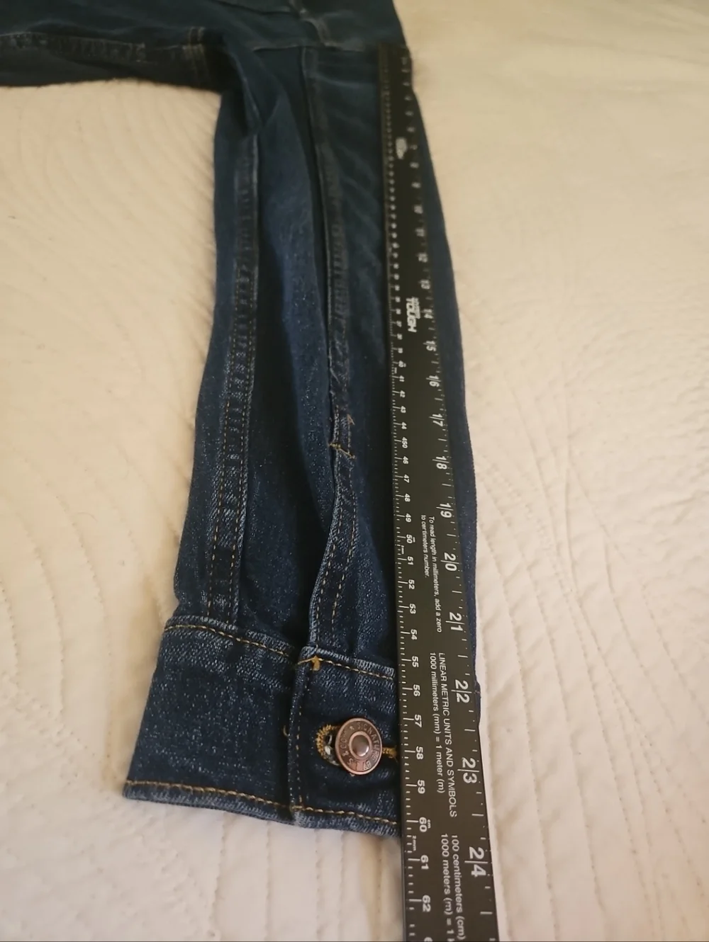Levi Strauss Signature Gold Jean Jacket Womens Sz Small Blue Denim Classic Fit - Picture 9 of 15